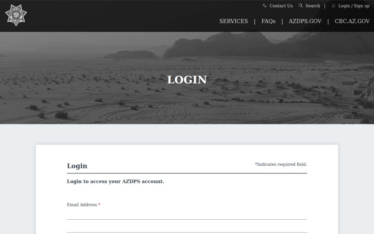 Pinal County criminal record review portal at Arizona DPS